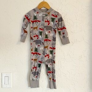 HANNA ANDERSSON Animal Print One Piece - Gray